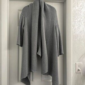 Boston Proper Chunky Silver Cardigan Sweater XS